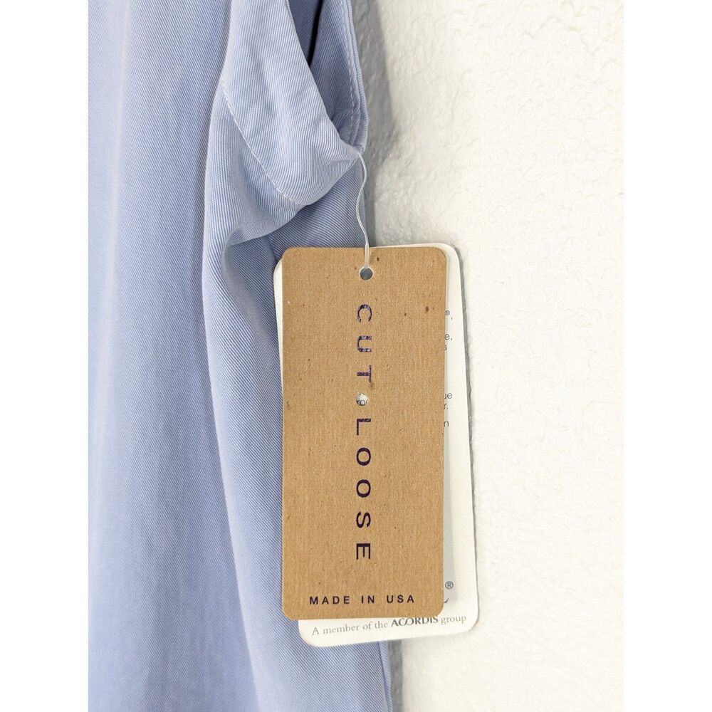 NWT Cut Loose 2 Pc Set Lagenlook Slvless Top Maxi Skirt Sz M Tencel W/ Flaw Blue - Picture 7 of 11